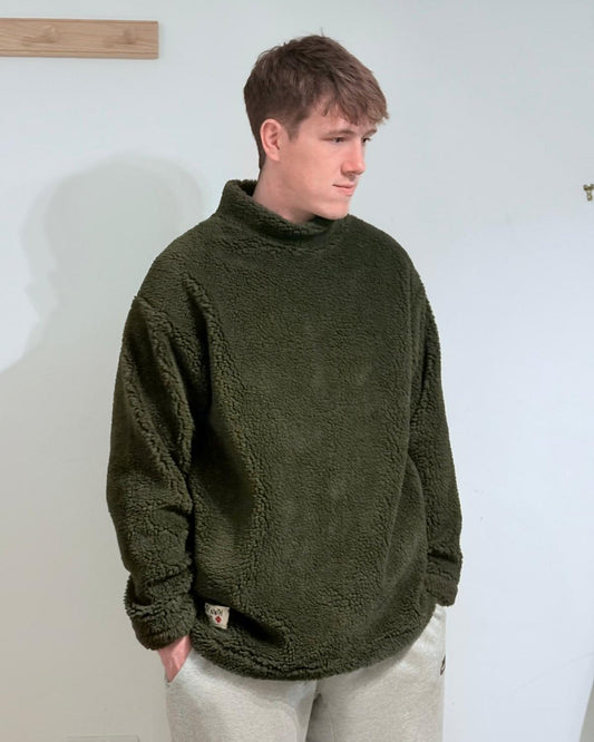 Sherpa Fleece  - Dark Olive