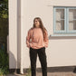 Organic Cotton Towelling Sweatshirt  - Old Rose