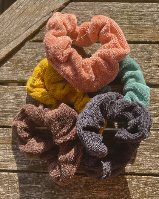 Towelling Scrunchies