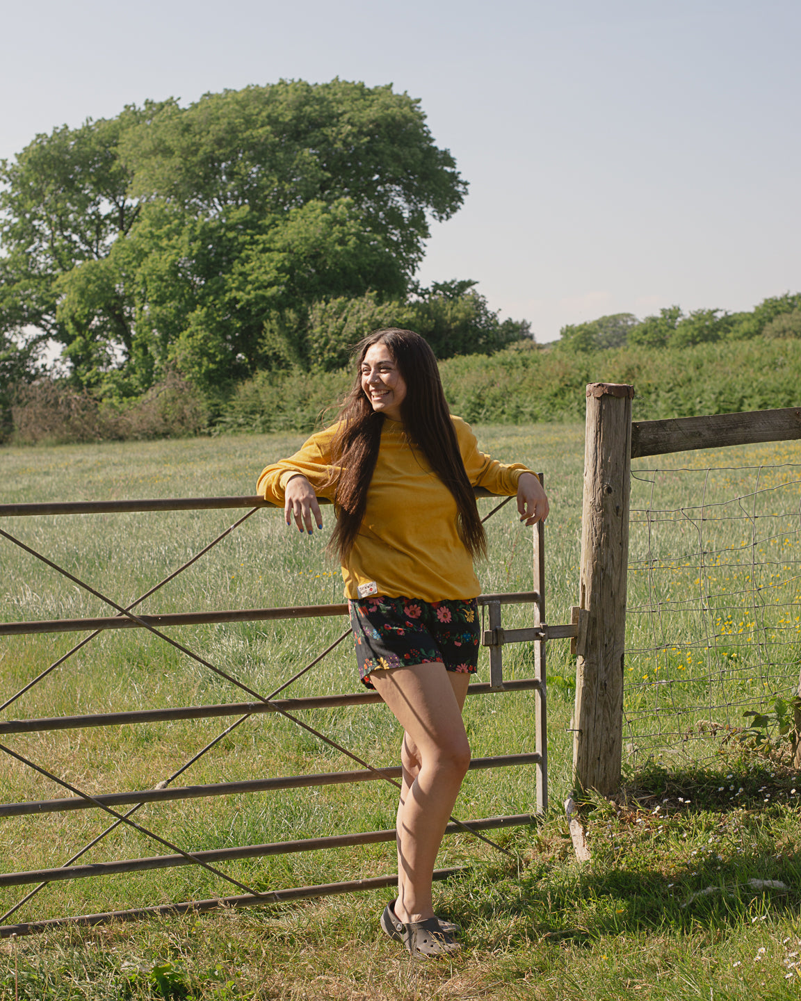 Organic Cotton Towelling Sweatshirt  - Sunflower