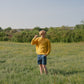Organic Cotton Towelling Sweatshirt  - Sunflower