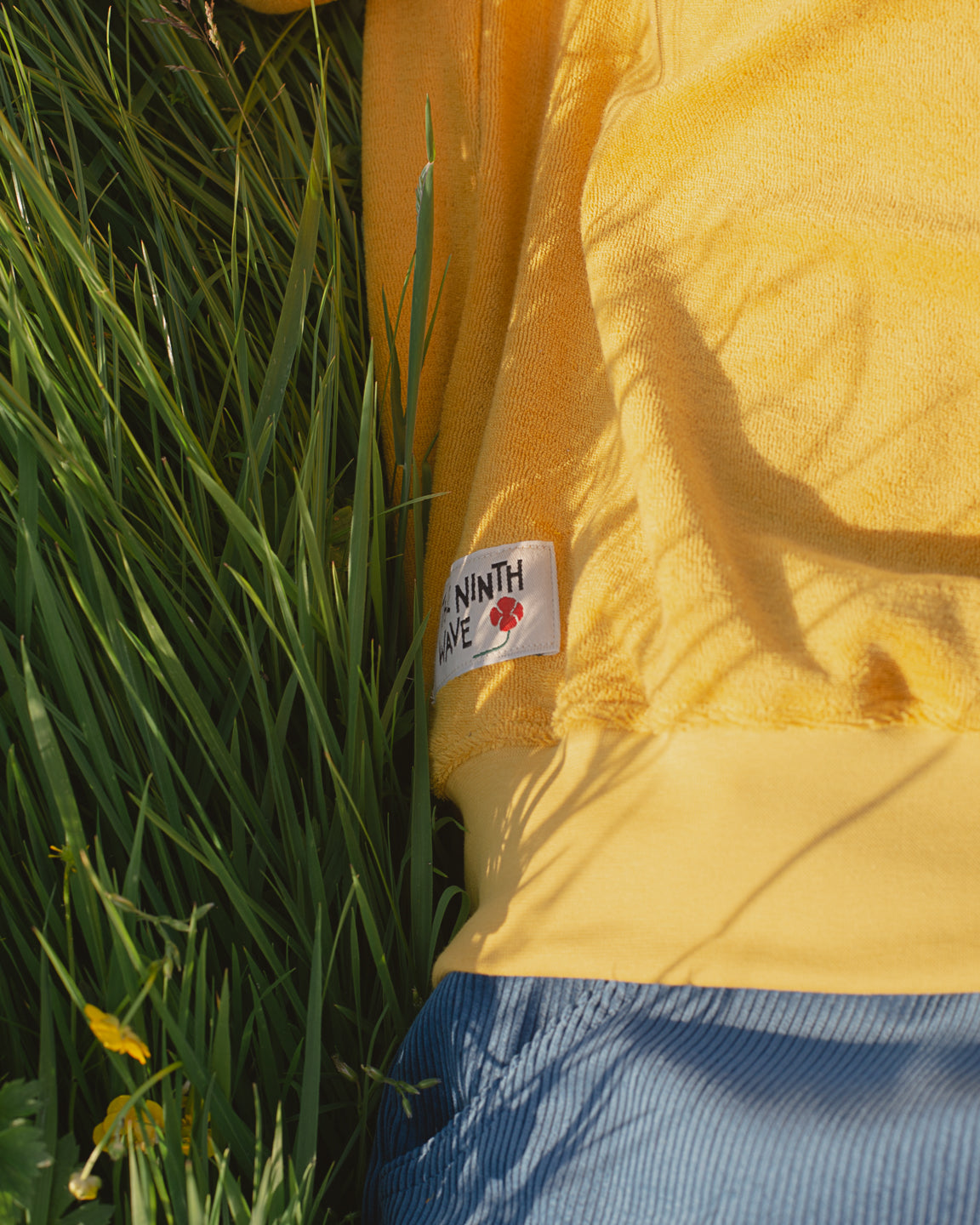Organic Cotton Towelling Sweatshirt  - Sunflower